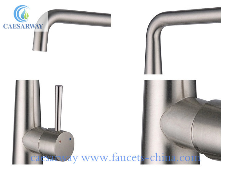 Stainless Steel Brushed Nickel Deck Mounted Kitchen Sink Mixer