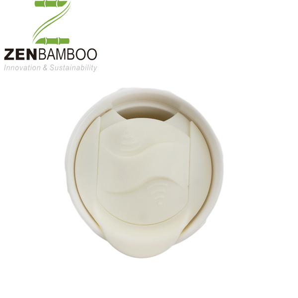 Eco-Friendly Ceramic White Inner with Bamboo Outside Bamboo Mug for Drinking