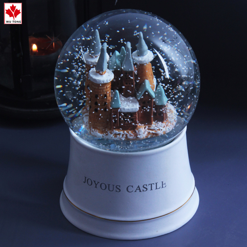 Custom Resin Indoor Christmas Decoration Music Snowball