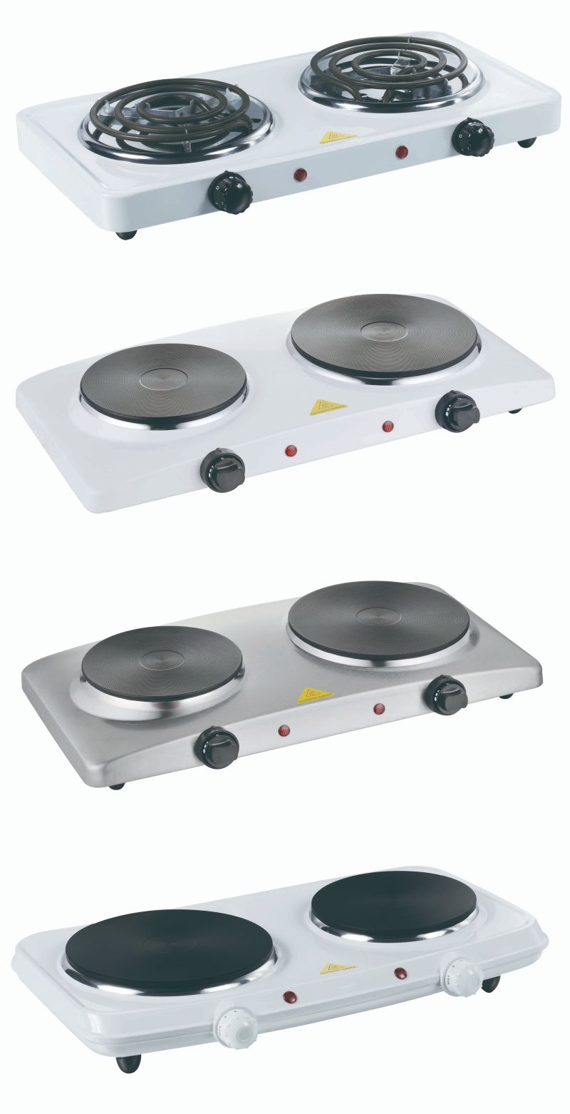 Coil Stainless Steel 2 Burner Electric Stove Cooking Hot Plate