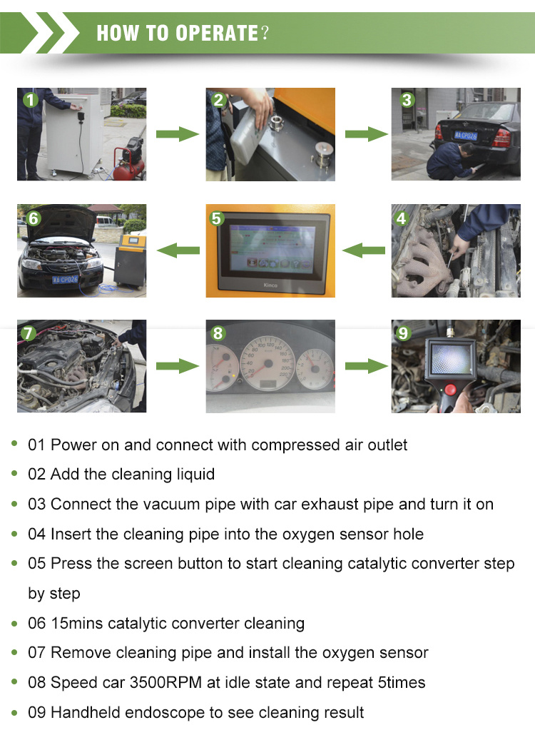Exhaust System Cleaning Machine Supplier Catalytic Cleaner System