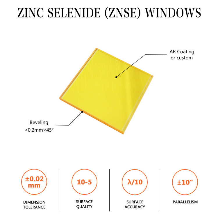 Optical Infrar Zinc Selenide Znse Window