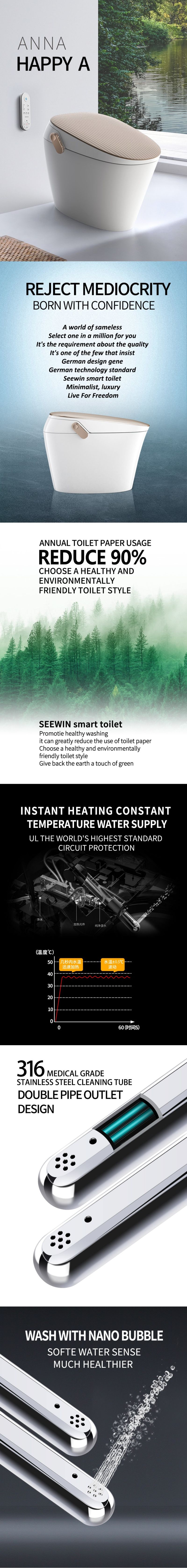 Hot Sale Floor Standing Ceramic Intelligent Toilet Manufacturers