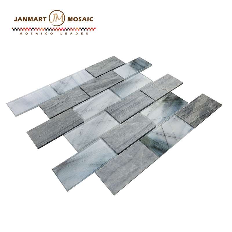 Wall Tile Grid Ceram Marble Stone Glass Mosaic for Bathroom