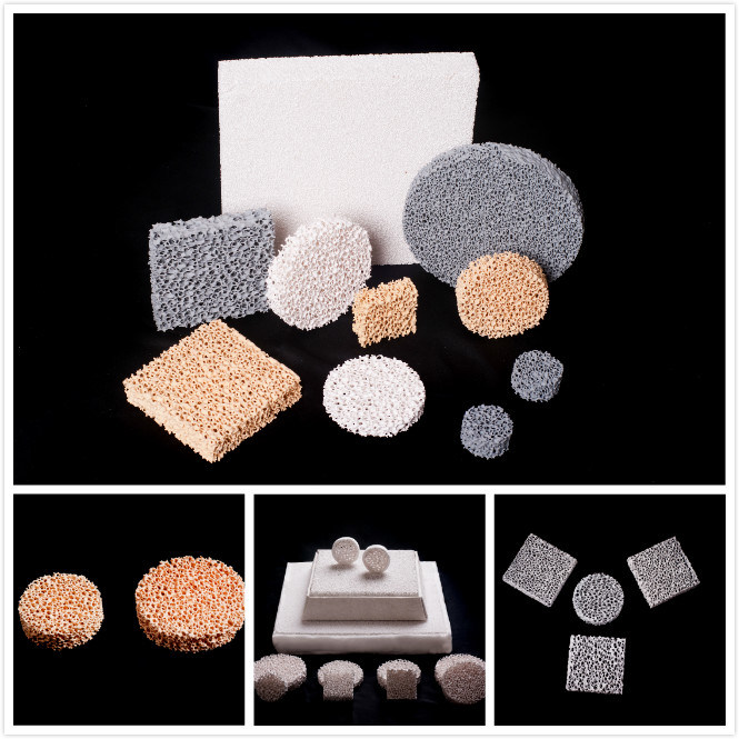 Silicon Carbide, Alumina, Zirconia Porous Ceramic Foam Filter