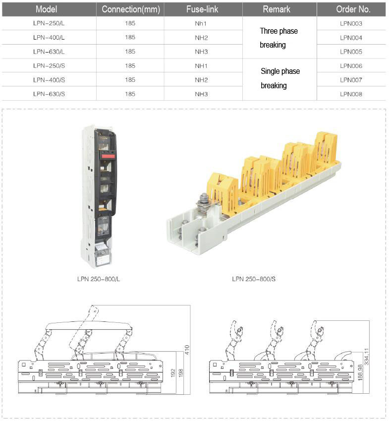 Manufacturer Vertical Type Break Disconnector and Isolator Fuse Switch
