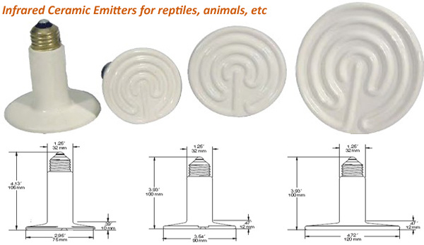 Reptile Ceramic Infrared Lamp Heater for Animal