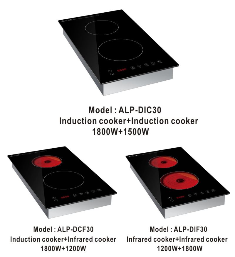 Vertical Design 2 Burner Infrared Cooker