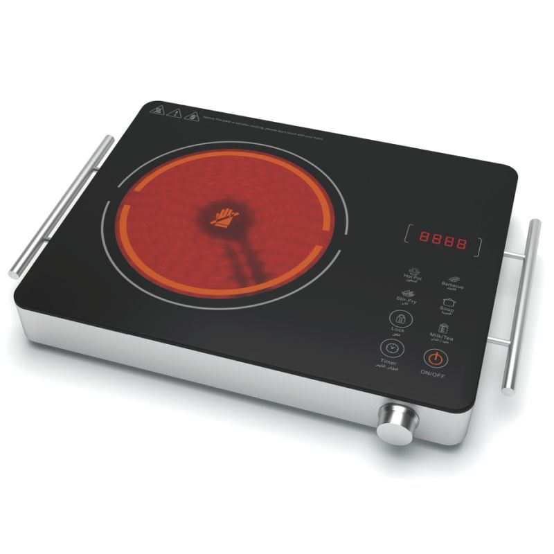 1 Burner Table Top Hot Plate Innfrared Cooker Metal Body with Handles