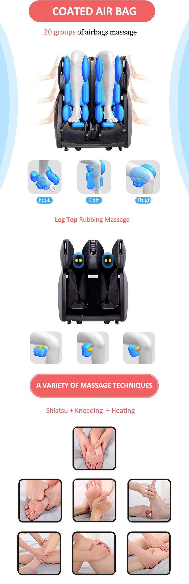 High Quality Infrared Electronic Relax Leg Foot Massager