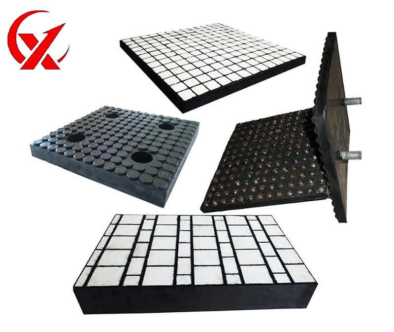 Ceramic Rubber Wear Liner Composite Lining Plate for Feeding Chute