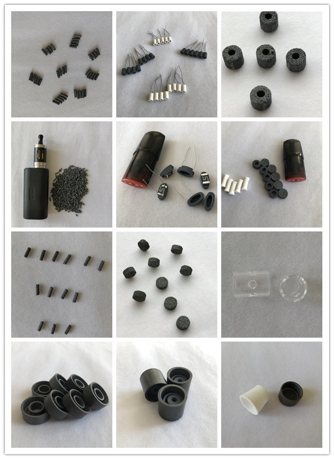 Black Porous Ceramic E-Cigarette Atomizing Core