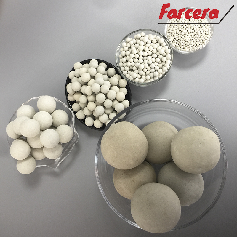 Alumina Inert Ceramic Ball Catalyst Supports The Ball
