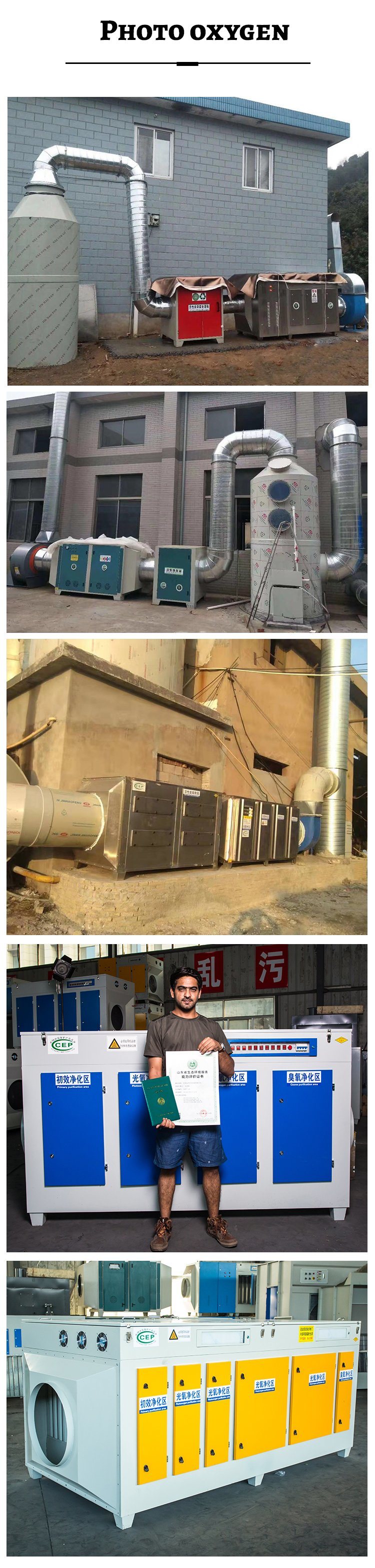 China Photooxygen UV Light Oxygen Catalytic Equipment Factory Supply