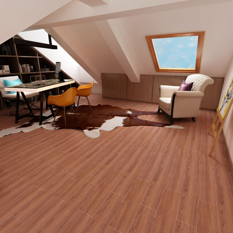 Modern Study Room 600X150mm Ceramic Wood Tile Flooring