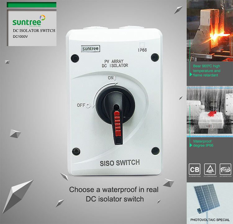 Suntree 1000V PV DC Isolator Switch / PV Isolator / DC Switch/Disconnect Switch Siso-40