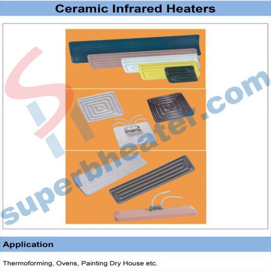 Far Infrared Ceramic Heater 120X120mm Flat Plate Heating Element