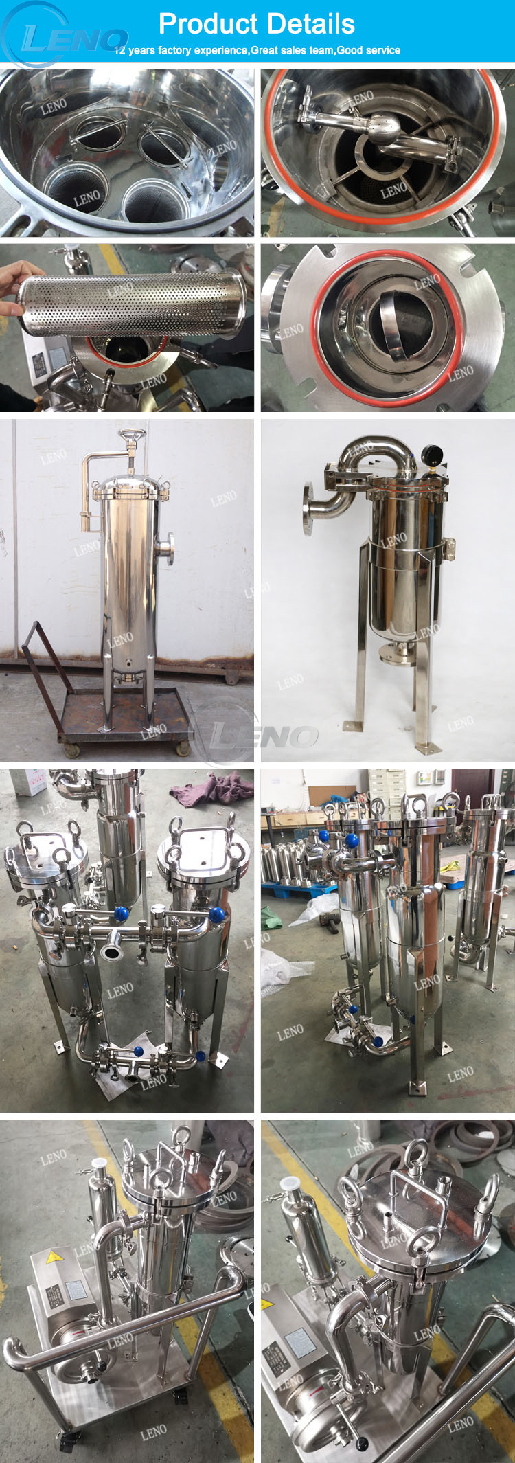 Material Single Bag Filter Housing for Water Treatment
