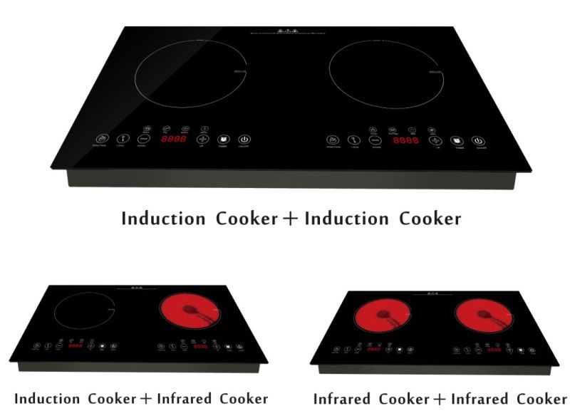 Hybrid Built-in 2 Burner Infrared Cooker vs Induction Cooker