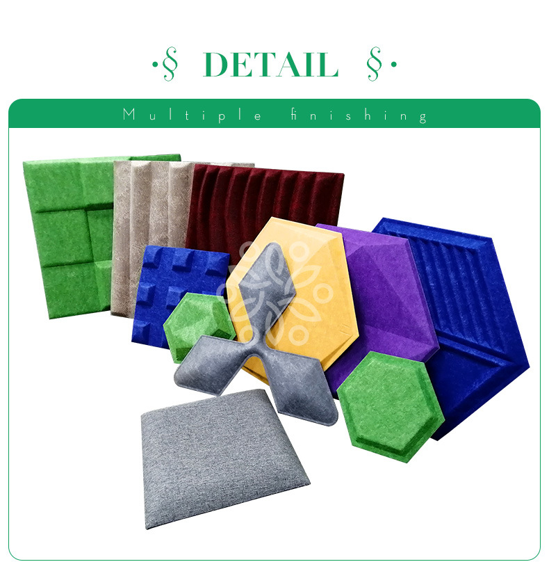 Factory Light Weight Soundproof Wave Shapes Acoustic Foam Polyester Acoustic Panel