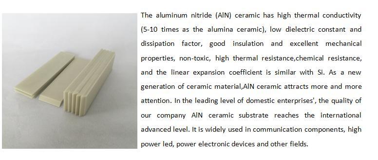 Heat Resistance Aluminum Nitride Aln Ceramic Heat Sink