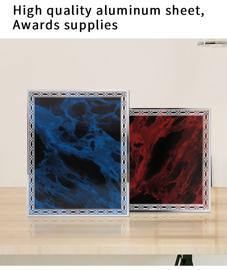 Curved Cross Arrangement Aluminum Plaque Factory Direct Sales Awards Supplies