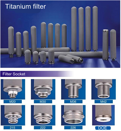 Sintered Titanium Filter/Titanium Rod Filter Cartridge Metal Water Filter for Water Treatment
