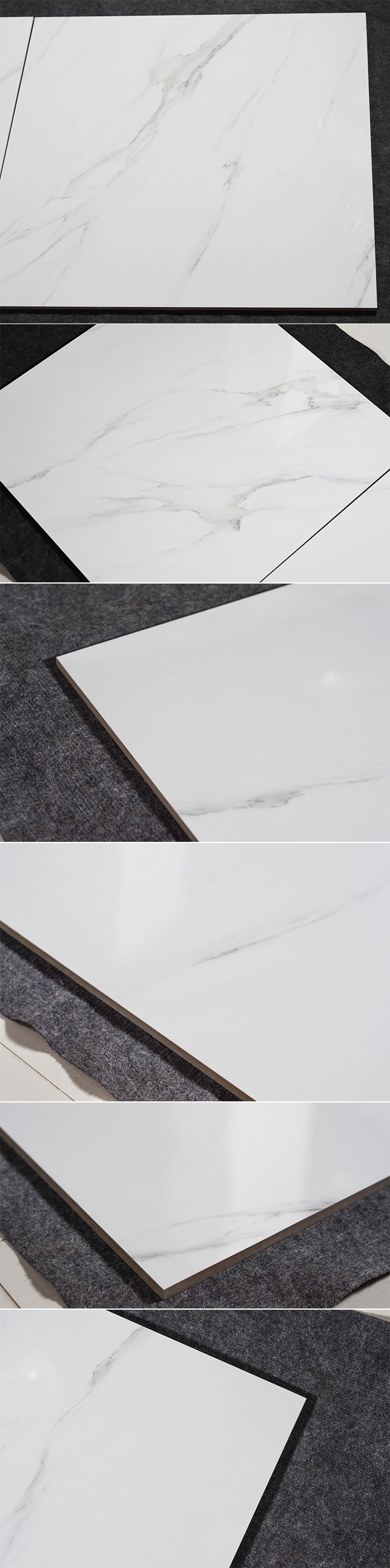 Manufacturer White Glossy Crystal Porcelain Vitrified Ceramic Floor Tile