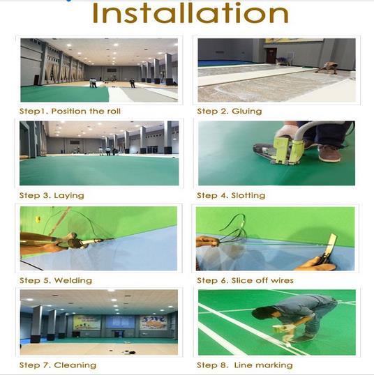 Good Quality Plastic Vinyl PVC Handball Flooring