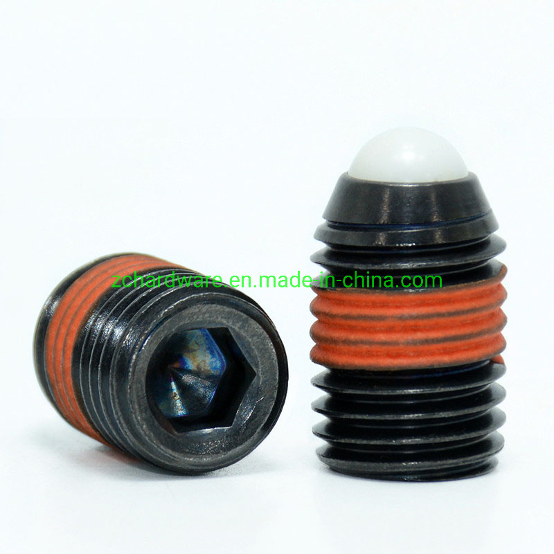 Hex Steel Black Oxide Ball Spring Plunger Ball Plunger with Thread Locking