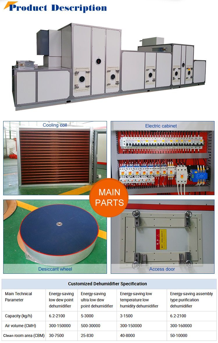 Temperature Humidity Control Unit Industrial Desiccant Dehumidifier