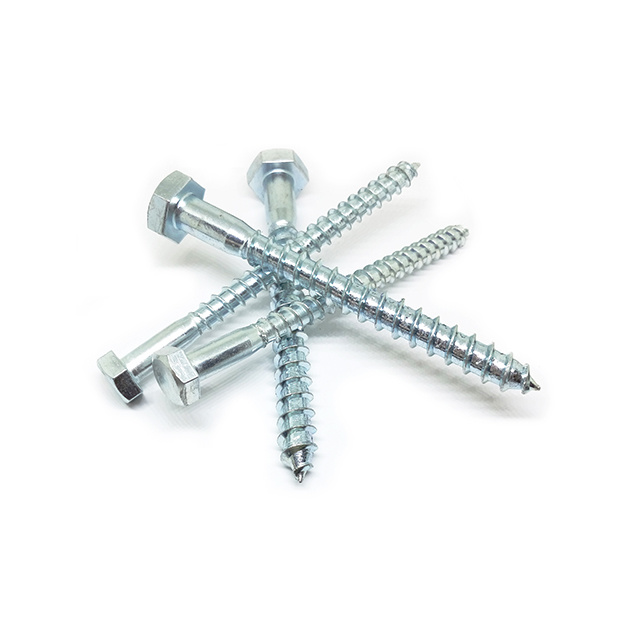Stainless Steel 304 A2-70 Hexagon Head Tapping Wood Screw Fastener