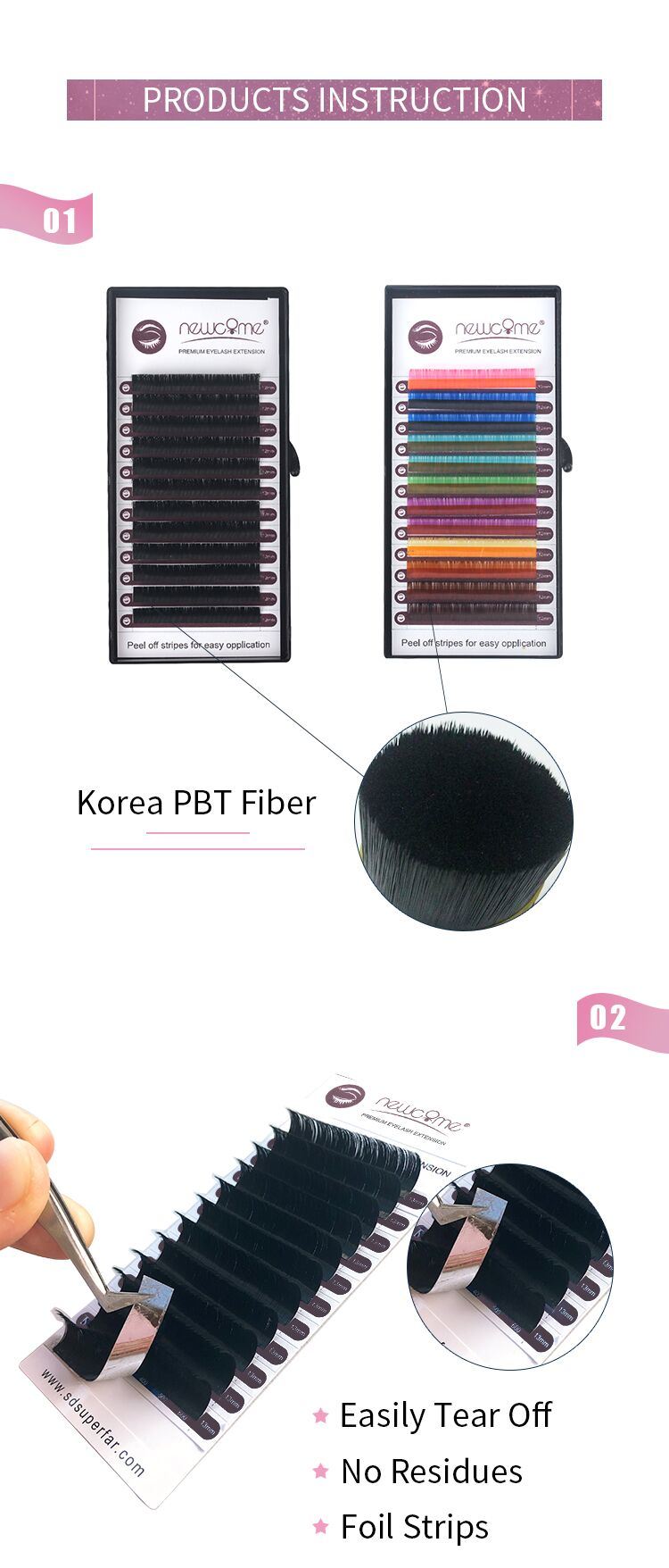 Great Quality Korean PBT Fibers Synthetic Eyelashes Volume Eyelash Extensions