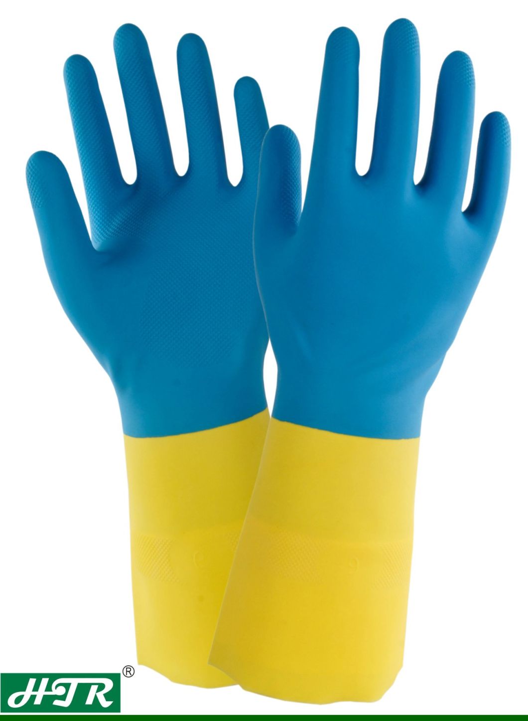 Synthestic Rubber Diamond Texture Chemical Resistant Cotton Liner Work Gloves