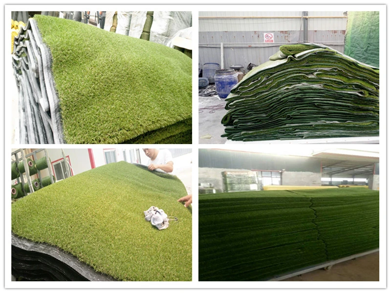 35mm Straight Fiber+Curl Fiber Green+Brown Artificial Synthetic Turf Grass