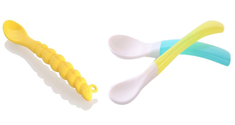 Infant Teething Toy Silicone Mini Flexible Silicone Baby Spoon