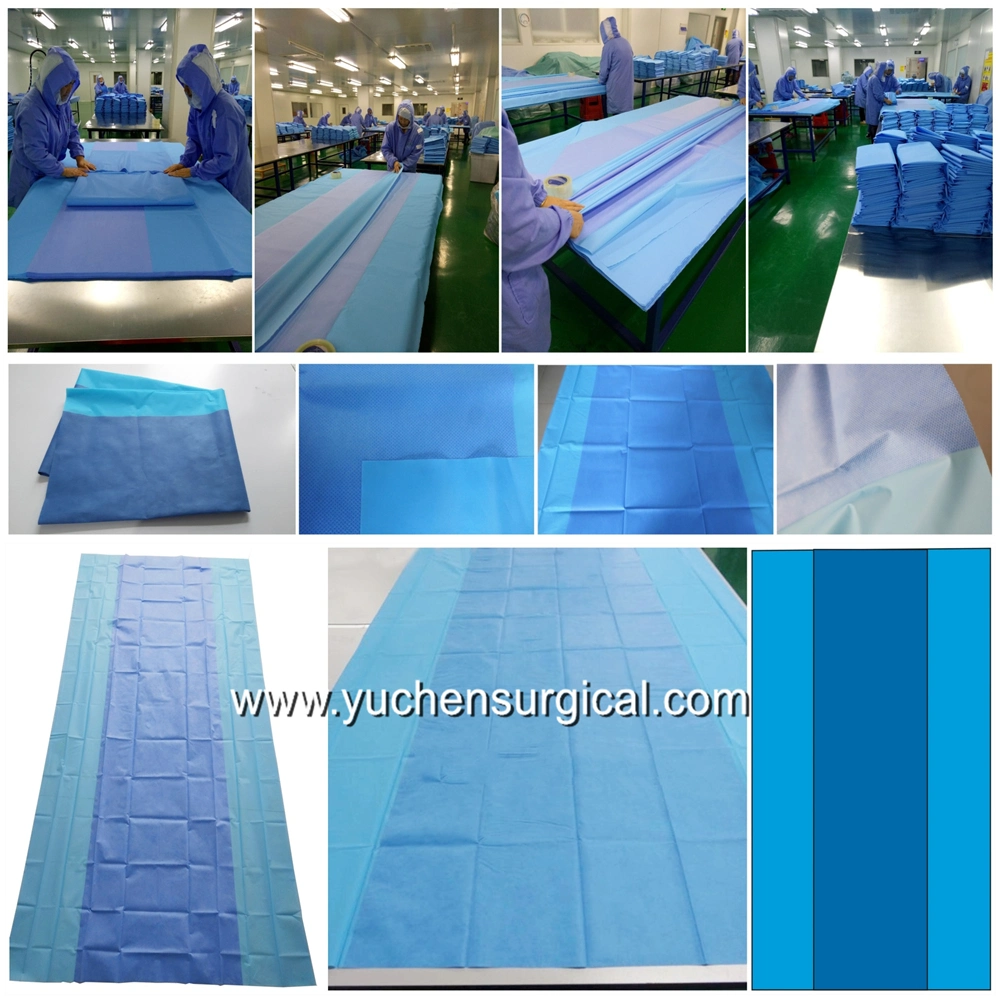 Medical Supplies Disposable Surgical Reinforced Hydrophilic Spp/SMS Back Table Cover Sterilized