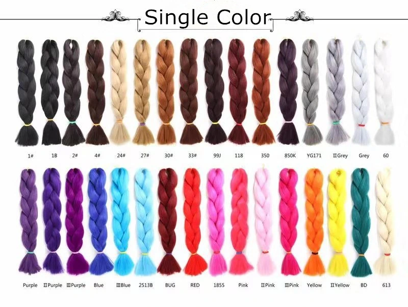 Synthetic Fiber Hair Crochet Braid Synthetic Colourful Hair