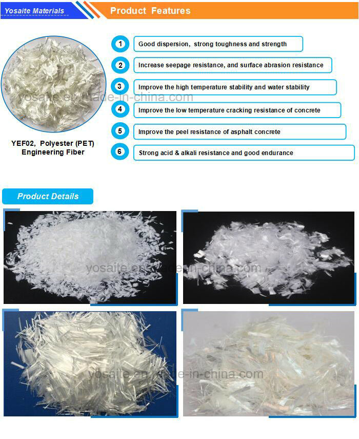 Anti-cracking Chopped Polyester Synthetic Fibers for Asphalt Concrete