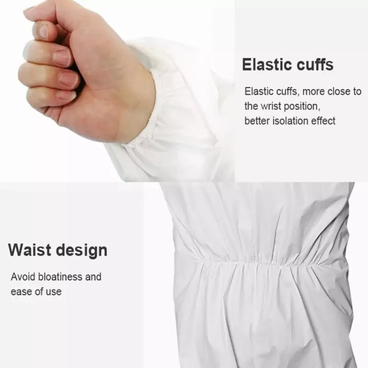 Medical Disposable Fabric Chemical Body Overall White Protection Protective Clothing Safety Suit