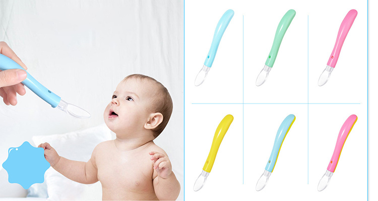 Infant Teething Toy Silicone Mini Flexible Silicone Baby Spoon
