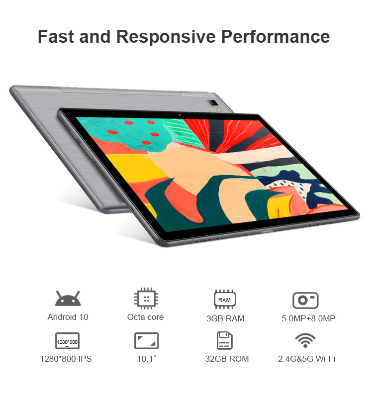10 Inch Android Tablet PC Octa-Core Bluetooth Educational Android Tablet Computer Students Tablet