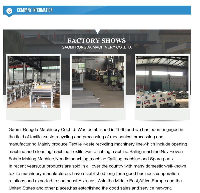 Cotton Waste Recycling Machine for Yarn Fabric Denim Waste Recycling