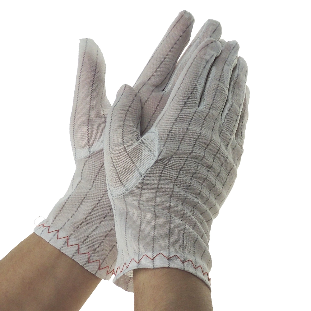 Durable Antistatic Lint Free Fabric Gloves ESD Cleanroom Fabric Gloves Free Hand Gloves