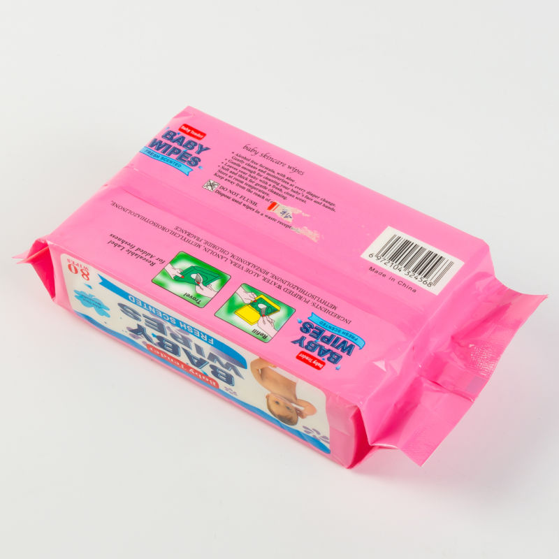 80 PCS Baby Wet Tissues Unscented OEM Private Logo