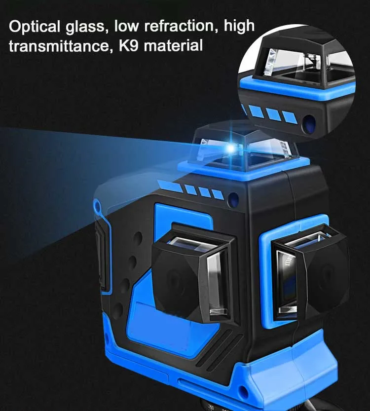 360 12 Lines 3D Rotary Self-Leveling Laser Auto Leveling Laser Level Blue Lines