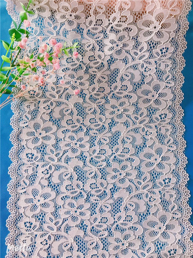 Home Textile White Embroidery Guipure Lace Trim Textile Fabric