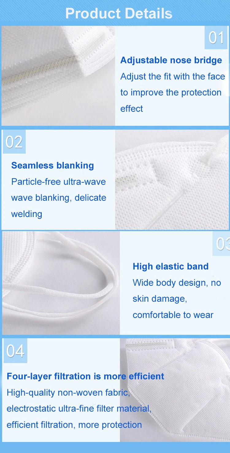 KN95 Face Mask Antibacterial Dust Proof Anti Virus Waterproof Nano Non Woven Fabric 5layers Mask