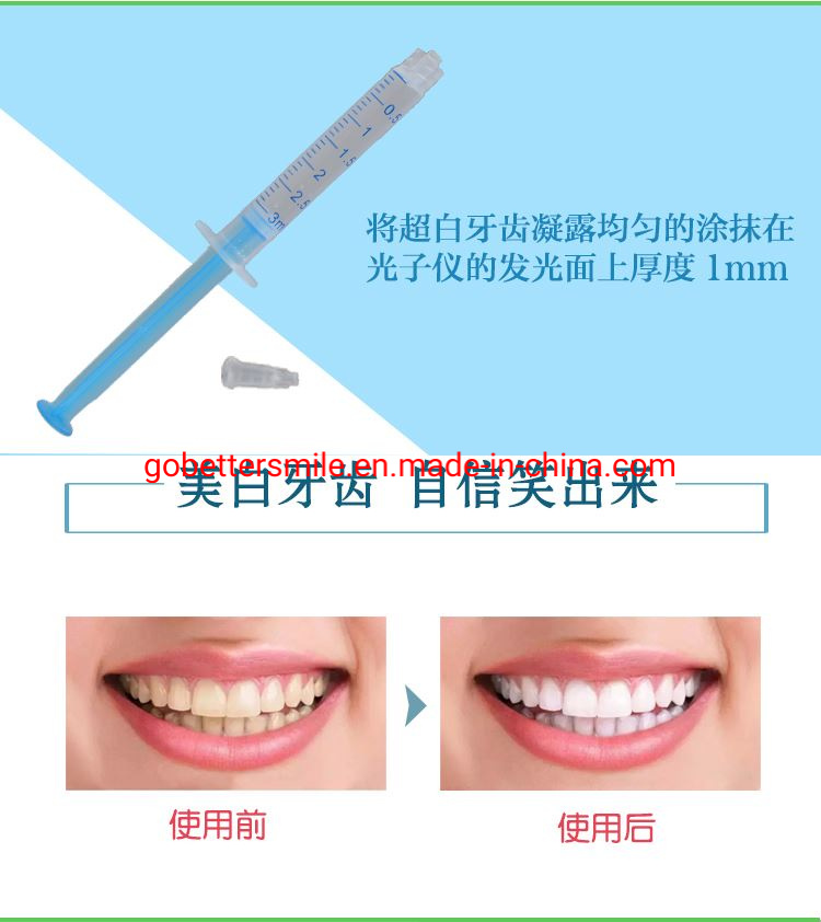 Tooth Whitening Gel Non Peroxide Teeth Bleaching Syringe 3ml Gel