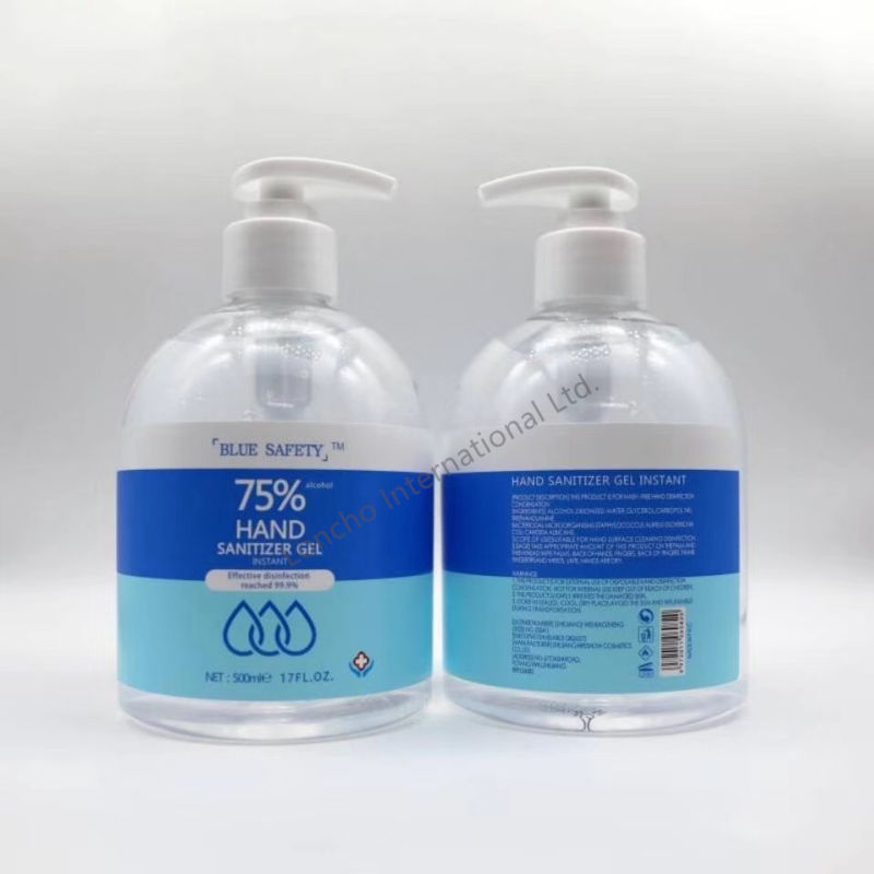 Immediate Delivery 75% Alcohol Disinfectant Hand Sanitizer Gel for Antibacterial 500ml